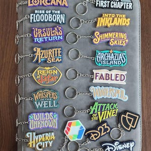 Lorcana-logo 3D-binder Rits Trektags Label Sleutelhangers Masterset Uitbreiding Organisatie Collectie