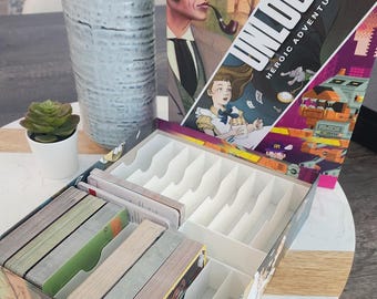 ¡Desbloquea! Organizador de cajas para juegos de mesa, separadores fáciles de usar, empaquetado denso.