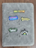 Mega Evolution Era Set Logo 3D Binder Pull Tags Label Keychains pokemon