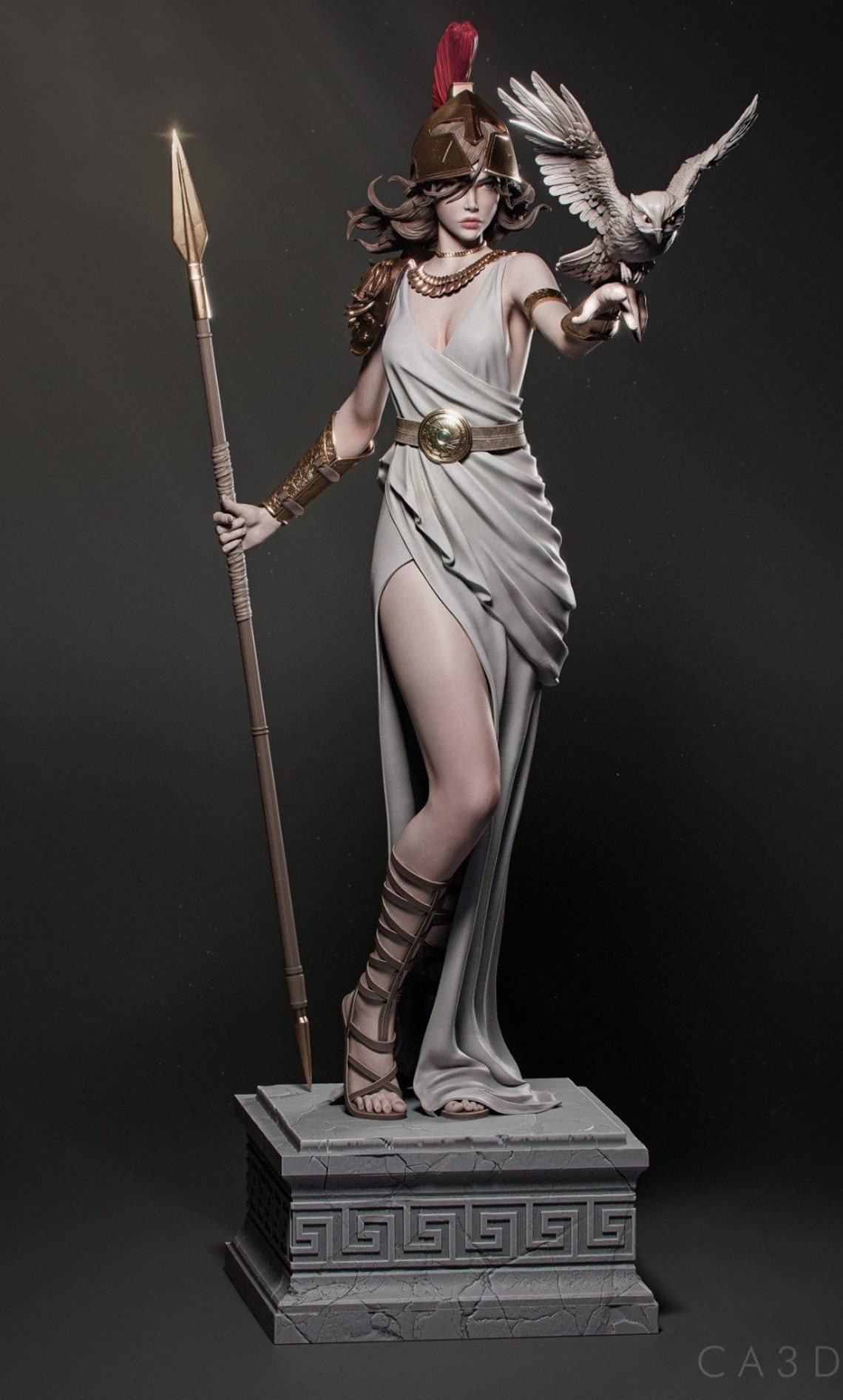Athena 12K Quality Hand Painted Figurine, Mythology, Gift Athena Fans