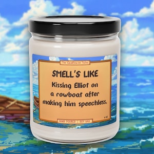 Elliot Kerze | Küsse auf einem Ruderboot | Poesie | Stardew Valley Geschenk | Spiel inspiriert Kerze | Stardew Valley Herzevent | Vegan Sojawachs 232 ml