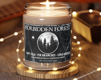 The Forbidden Forest, Bookish Candle, Book Scented Candle, Literary Candle, Book Inspired Candle, Book Candle Scent, Soy Vegan Candle 9oz.