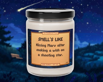 Maru Candle | Kissing after making a wish | Stardew Valley Gift | Game Inspired Candle | Stardew Valley Heart Event | Vegan Soy Wax 9oz
