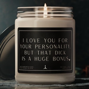 Love You For Your Personality, Gift For Boyfriend, Gifts For Him, Gift For Husband, Funny Gifts For Men, Valentines, Soy Wax, 15 oz Candle