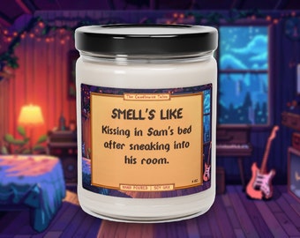 Sam Candle | Kissing in Sam's Bed | Stardew Valley Gift | Game Inspired Candle | Stardew Valley Heart Event | Vegan Soy Wax 9oz