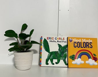 2 Childrens Book Bundle: Lot of 2 Kids Books Colorful Board Book for Infant to Five-year-old Gift Baby Shower Mom-to-be Nursery Decor Bright