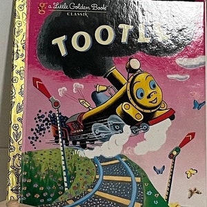 Tootle Vintage Book, Little Golden Book Vintage Children’s Classic Hardcover, Classic Collectible Unique Train Story Toddler Bedtime for Kid