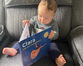 Ondertekend kinderboek Clara en de sterrenbeelden: astronomie leermiddel Homeschool Kid lezers cadeau voor kleuterschool leeftijd kinderverhaal