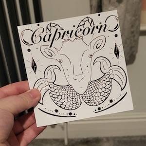 Carte signe du zodiaque Capricorne