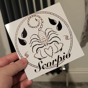Carta del segno zodiacale dello Scorpione