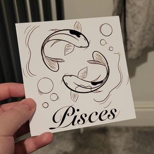 Tarjeta del signo zodiacal Piscis