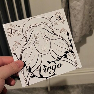 Carte signe du zodiaque Vierge