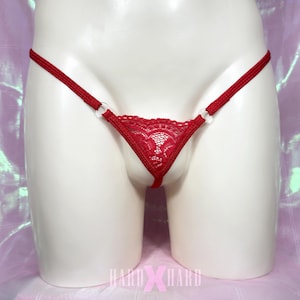 Unisex Red Lace Mini Thong -  Ultra light and seductive lingerie