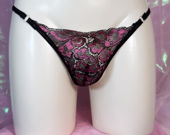 Men’s Ultra-Low Rise Lace Thong – Bold Colors, Sleek Fit & All-Day Comfort