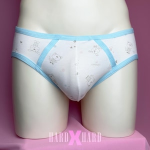 ABDL Men&#39;s Briefs - Soft Cotton Bear Print - Comfortable Adult Diaper Briefs for Men - ABDL Underwear