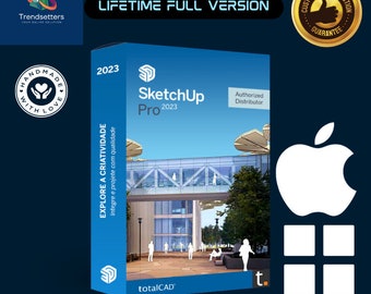 Version complète de Sketchup Pro 2023 pour Windows et Mac - Programme d'architectes fait main à vie