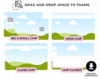 Modello di mockup per carta di credito / Canva, PSD, AI, PDF (Download digitale)