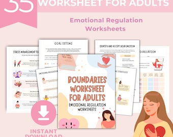 Boundaries Worksheet for Adults | Guided Therapy Journal (Digital Download)