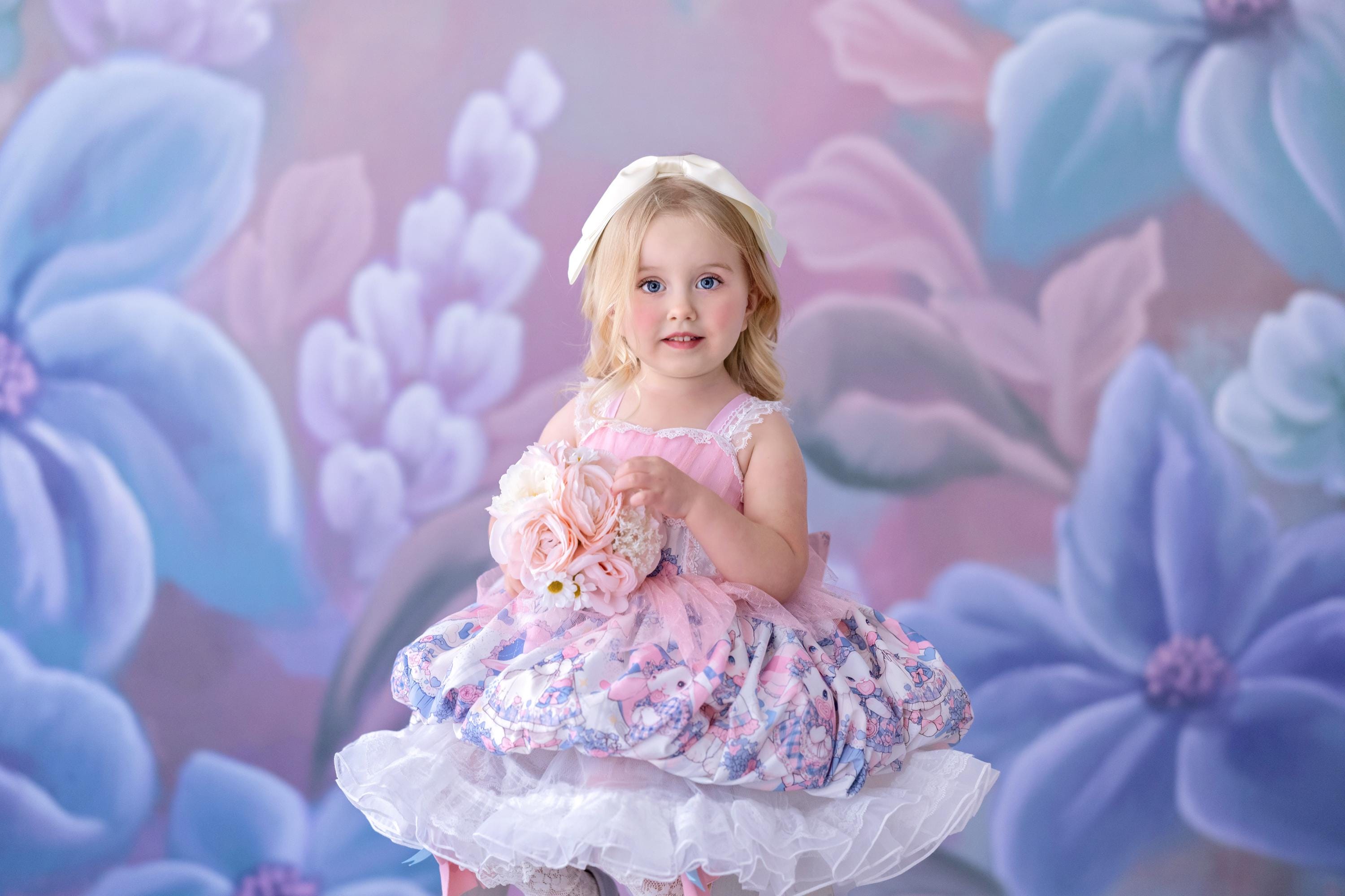 Bailey Boys Girls Pink Oliver Easter Bunny Rabbit Float Dress - Square Collar