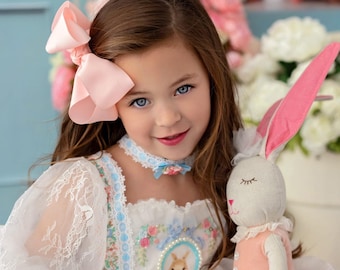 Easter Dress for Girls, Bunny Dress, Easter Custome, Girls Dress, Sky Blue Dress, Children Dress, Photoshoot Dress, Outfit for Children