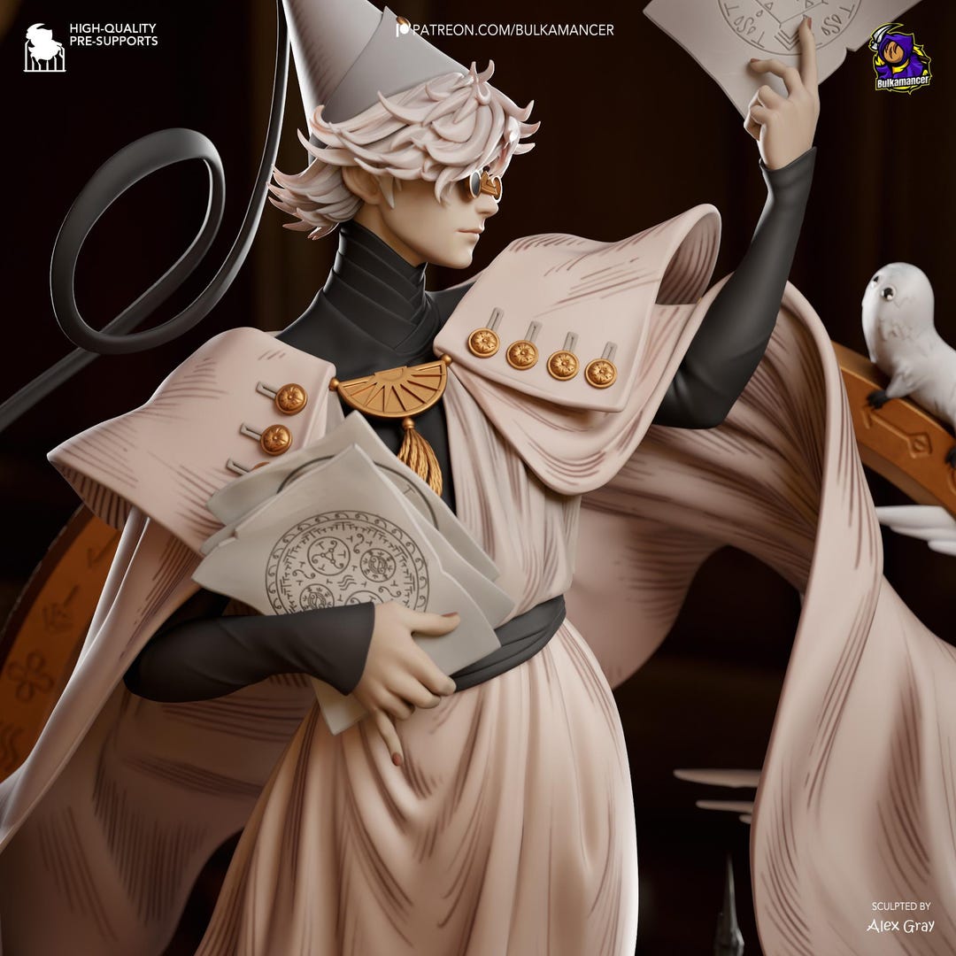 Figure Proble Arcane Hat Master – Hand Painted Resin Figure –collector Statue ...