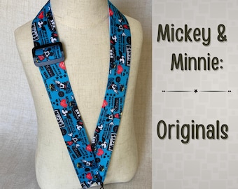 Disney Mickey & Minnie Pin Trading Lanyard – Halloween Adjustable Crossbody Lanyard - Classic Since 1928
