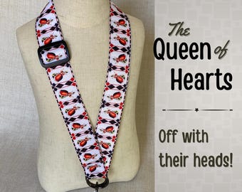 Disney Queen of Hearts Pin Trading Lanyard – Alice in Wonderland Adjustable Crossbody Lanyard