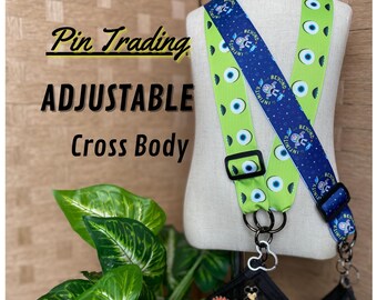 Crossbody Pin Trading Lanyard with Wide Adjustable Strap | Comfortable Heavy Duty Pin Strap for Disney and Pixar Collectors