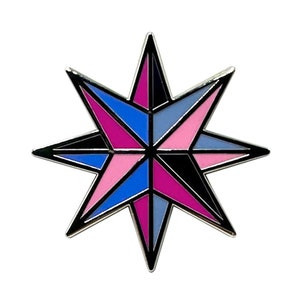 LGBTQ+ Metal Star Lapel Pin - Omnisexual