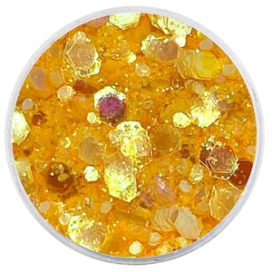 UV Biodegradable Tangerine Glitter - Chunky Festival Glitter Mix