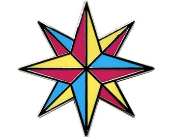 Pin de solapa de estrella de metal LGBTQ+ - Pansexual