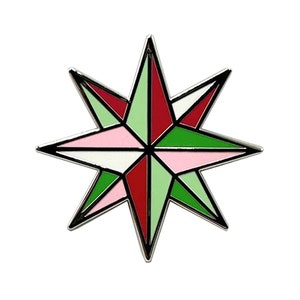LGBTQ+ Metal Star Lapel Pin - Abrosexual