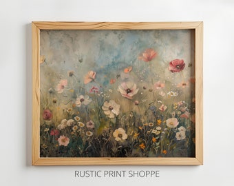 Colorful Spring Wildflowers | PRINTABLE Art Download | Rustic Print Shoppe | 01-0006
