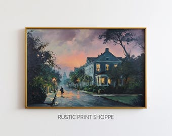 Lowcountry Sunset Stroll | PRINTABLE Art Download | Rustic Print Shoppe | 03-0022