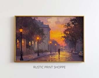 Downtown Sunset | PRINTABLE Art Download | Rustic Print Shoppe | 03-0019