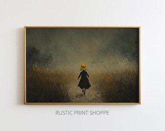 Girl in the Yellow Hat | PRINTABLE Art Download | Rustic Print Shoppe | 04-0001