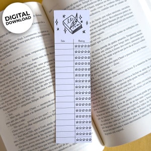 Suivi de lecture, carnet de lecture, suiveur de livre, signet de critique de livre, signet à colorier, cadeau de club de lecture, signets imprimables, téléchargement pdf