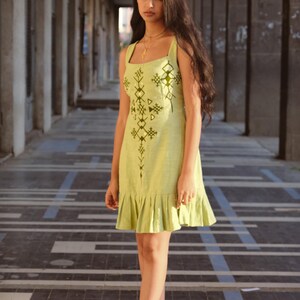 Elegant Habesha Dress Lemon color Embroidery Habesha libs