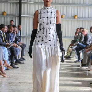Ethiopian  Black Cross Design HandMade Habesha Dress ,Modern Habesha Libs