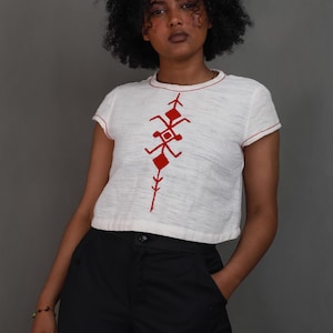 Red Embroidery Design Ethiopian Women’s Habesha top Habesha Libs, Ethiopian dress