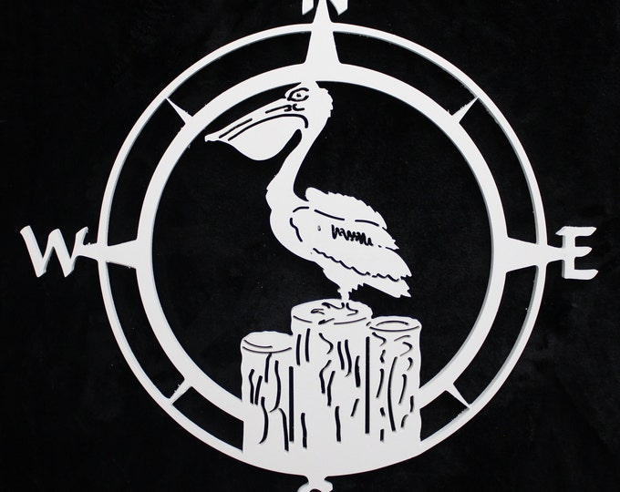 Pelican Nautical Compass Wall Art