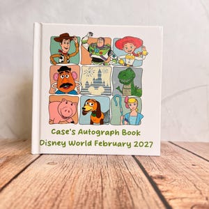Personalized Toy Story Autograph Book – Woody, Buzz Lightyear & Friends Disney Signature Book