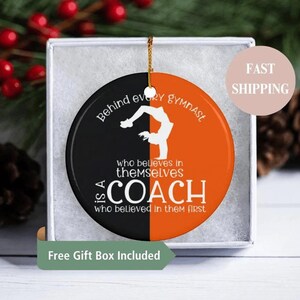 Gymnastics Coach Ornament, Personalized Gymnastics Coach Gift, Christmas Gift for Gymnastics Coaches, Thank You Gift for Gymnastics Coach