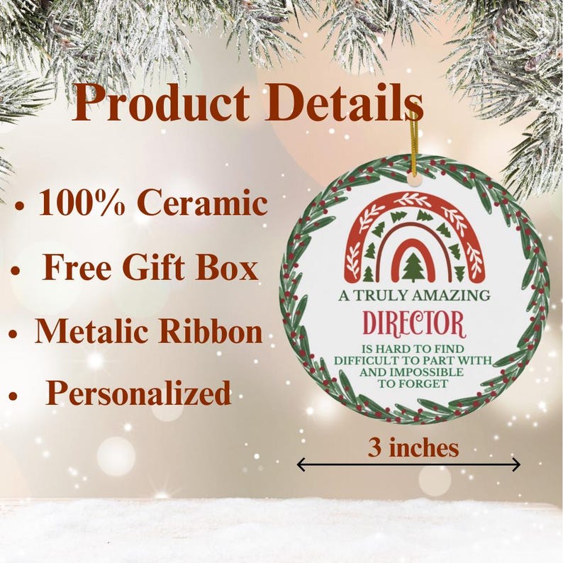 Director Ornament, Personalized Director Ceramic Ornament Gifts