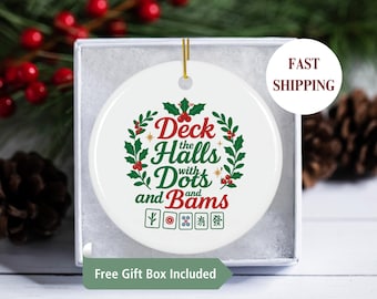 Mahjong Dots and Bams Christmas Ornament