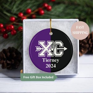 Cross Country Runner Christmas Ornament, Personalized Christmas Gifts for Cross Country Athletes, Cross Country Gift for Men & Women