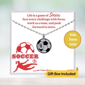 Personalized Soccer Necklace for Girls, Custom Initial Jewelry, Soccer Player Gift, Sports Accessories, Soccer-Themed Jewelry