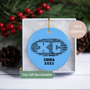 Cross Country Runner Christmas Ornament, Personalized Christmas Gifts for Cross Country Athletes, Cross Country Runner Christmas Present