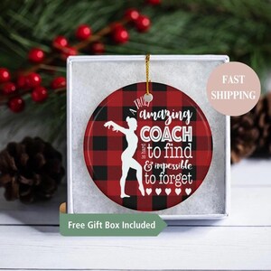 Gymnastics Coach Ornament, Personalized Gymnastics Coach Gift, Christmas Gift for Gymnastics Coaches, Thank You Gift for Gymnastics Coach