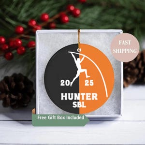 Pole Vault Ornament, 2025 Personalized Boys Track and Field Christmas Ornament, Tree Ornament Gifts for Dad, Husband & Friend,Christmas Gift